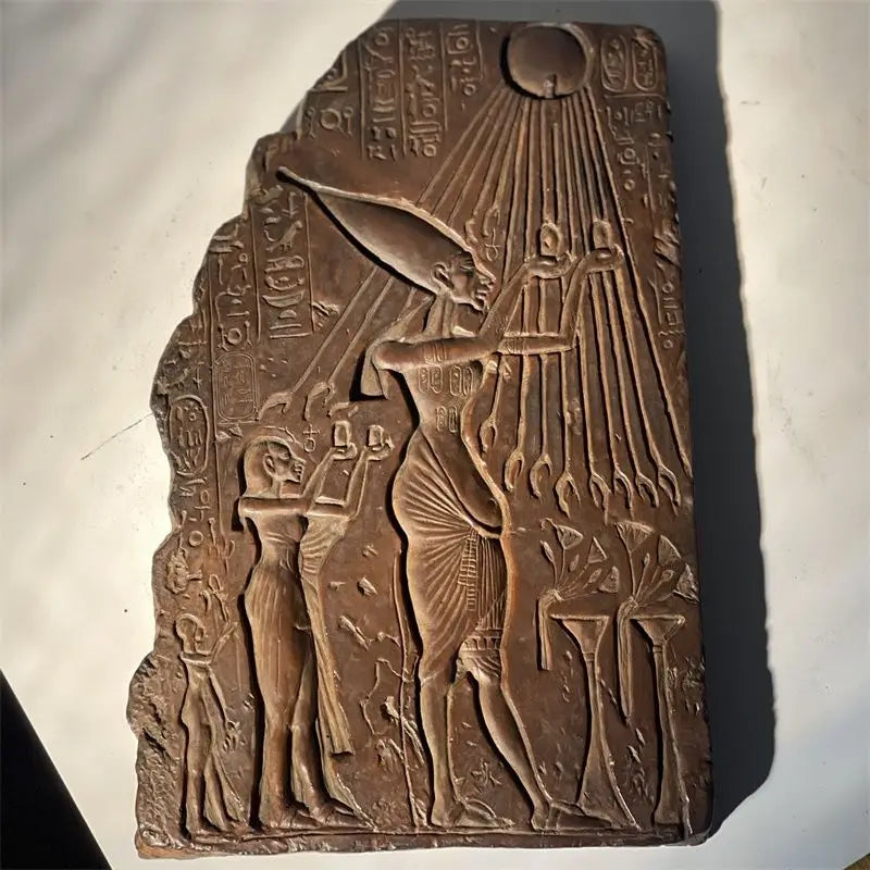 Ancient Egyptian Replica Collection – Statue, Relief Art & Jewelry Decor Set