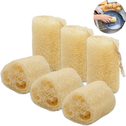 The Organic Loofah Set – Natural Exfoliating Sponge for Body & Home, 1 or 3 Pieces