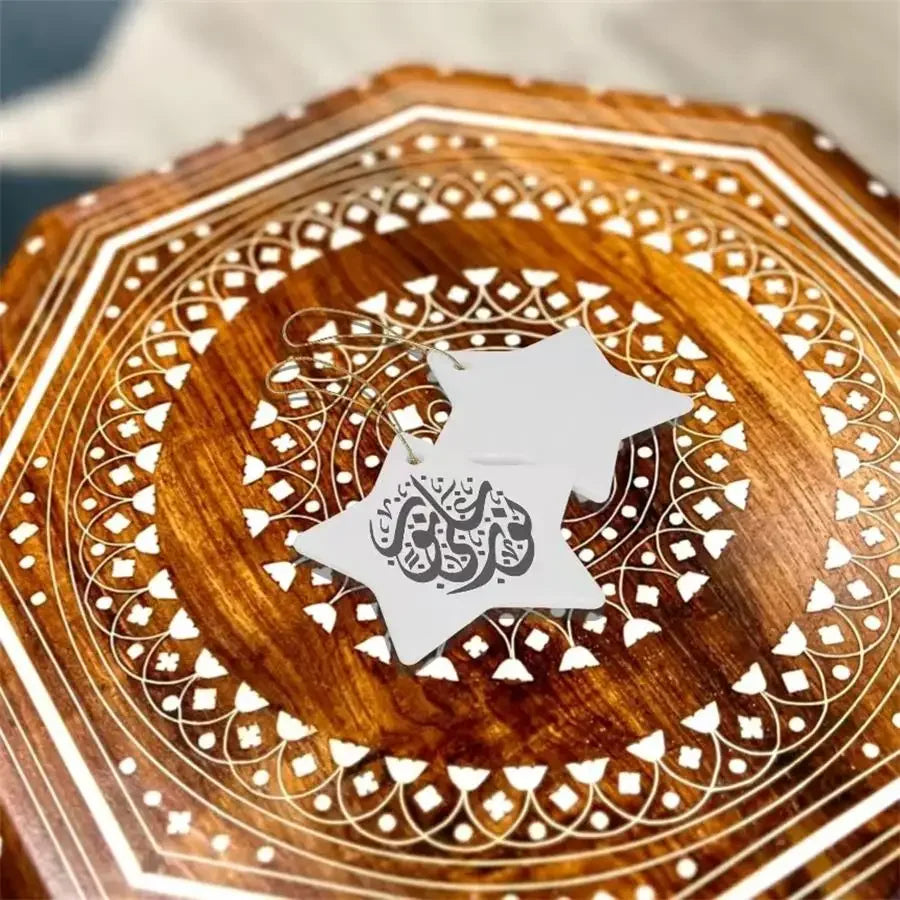 Ramadan Star Acrylic Ornament – Eid Mubarak & Ramadan Kareem Decor Gift