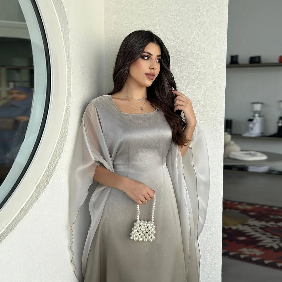 The Batwing Party Kaftan – O-Neck Abaya for the Muslim Woman in America