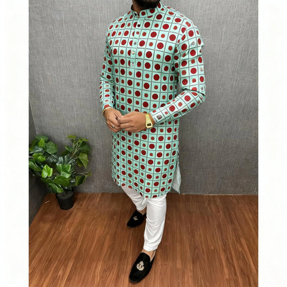 Longline White Shirts Muslim Men Prayers Clothes Luxury African Style Bronzing Vestido Arabe Para Hombre Tenue Marocaine Homme