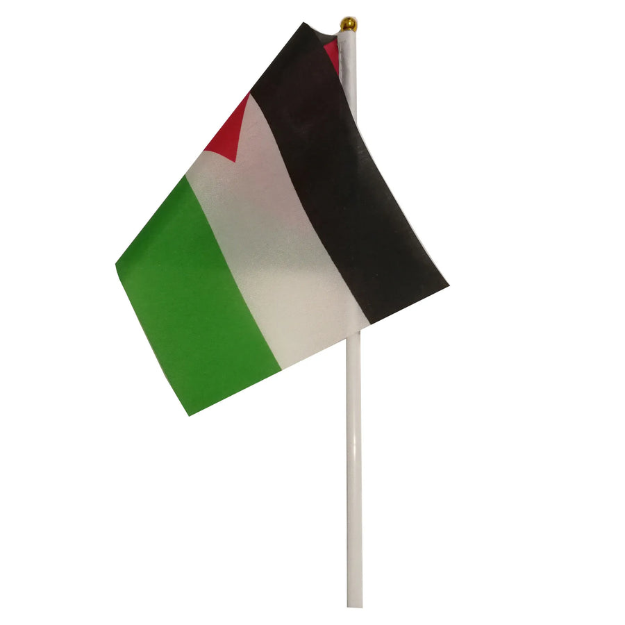 Jordan Hand Flag 14×21cm – Small National Flag for Waving & Decor