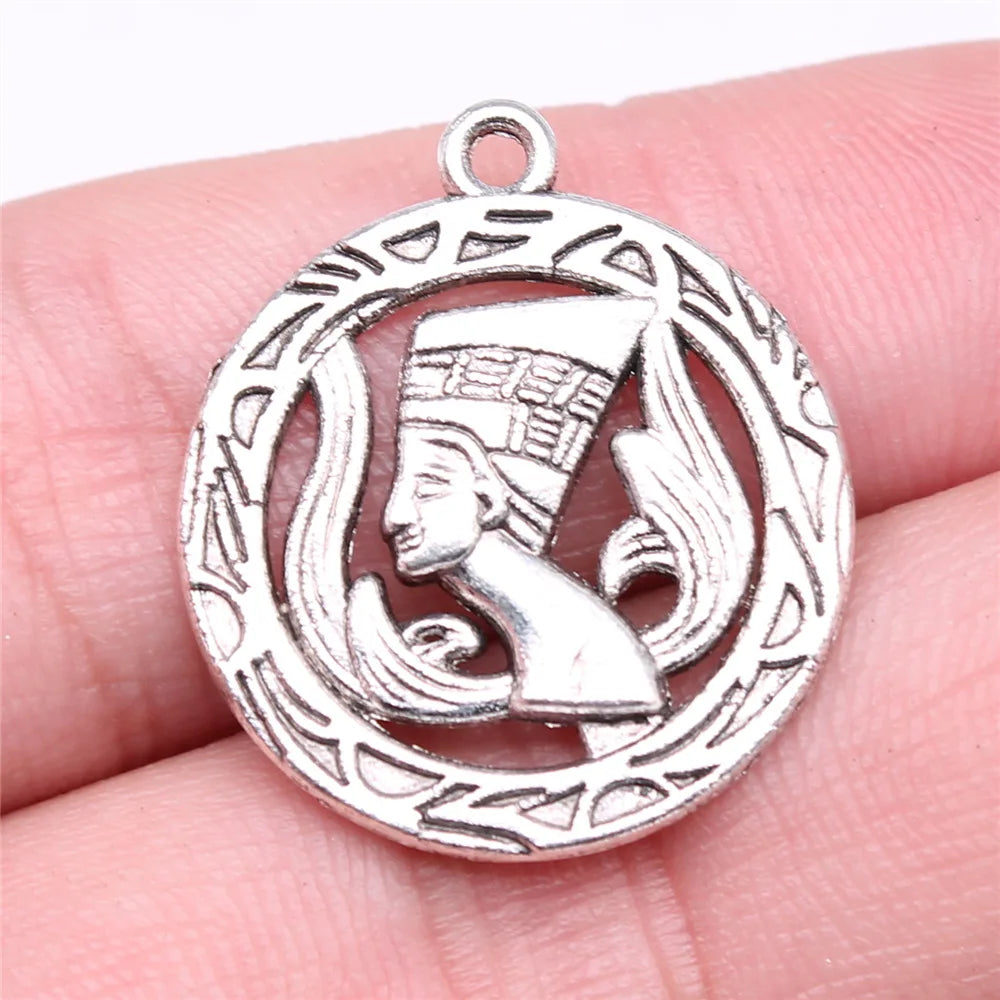 Egyptian Charm Set – 10-Piece Pyramid, Eye of Horus, Anubis & Bastet for Jewelry Making