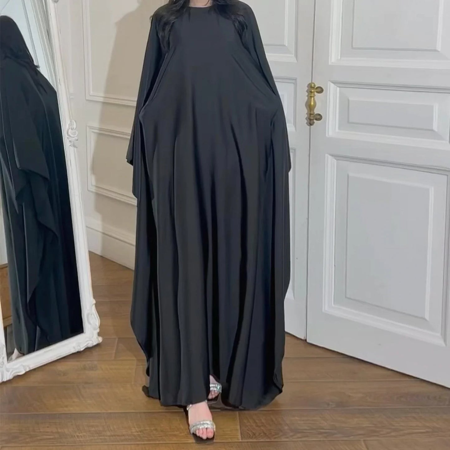 Closed Batwing Abaya Women Muslim Dress Turkish Islamic Dress Women 2024 For Party Kebaya Kaftan Turkey Caftan Marocain Femme