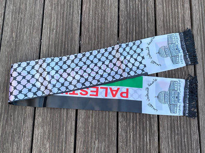 xvggdg   14*130cm   Palestine flag Custom Scarf palestine national day Scarf Printing Satin Palestinian Scarf