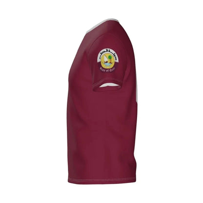 Qatar Flag Emblem T-Shirt – Men's Soccer Fan Tee, National Team Jersey