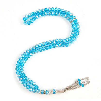 8mm 99 Beads Crystal Prayer Beads Muslim Prayer Beads Tasbih Misbaha  Muslim Crystal Holding Bracelet Islamic Muslim Мусульманин
