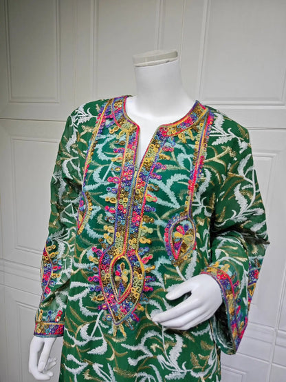Zahraa II – The Embroidered Sleeve Kaftan for the Arab Woman in America