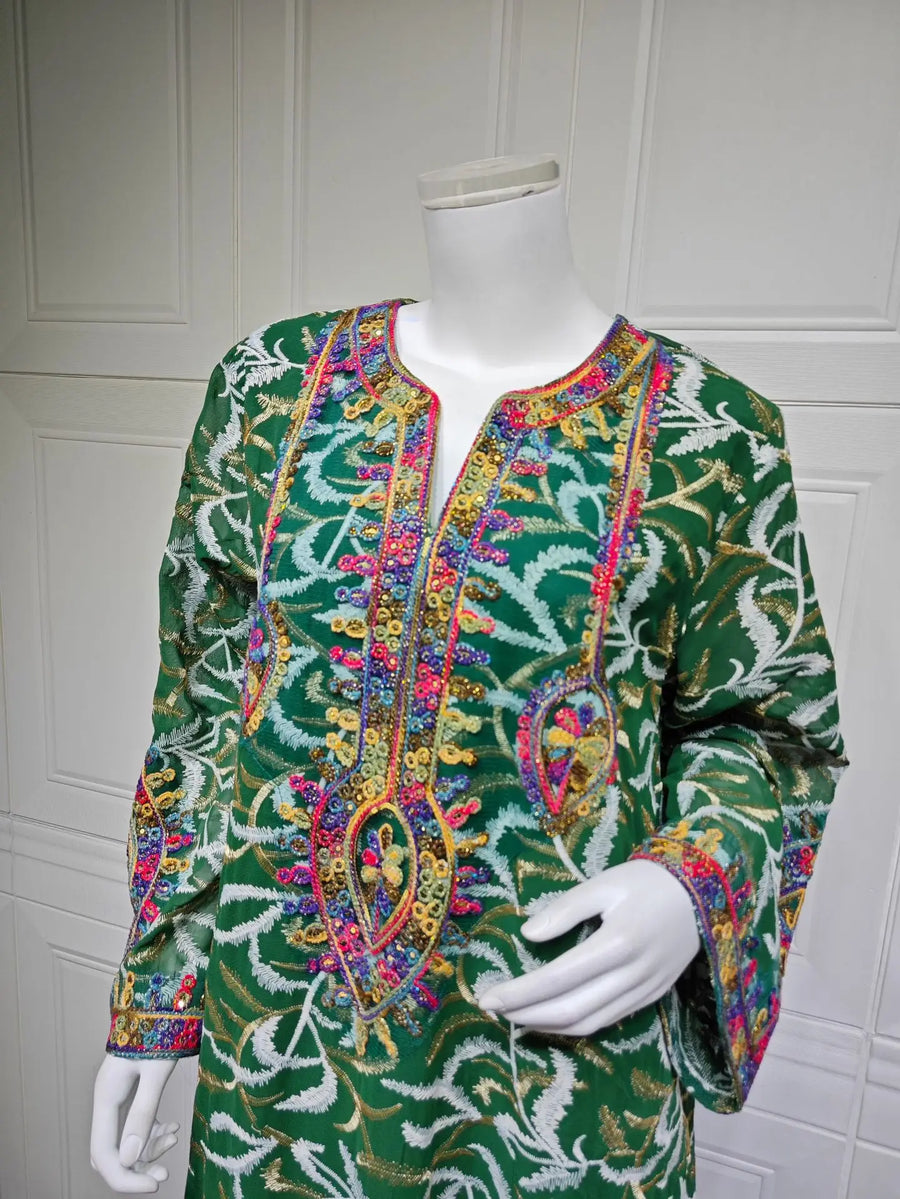 Zahraa II – The Embroidered Sleeve Kaftan for the Arab Woman in America