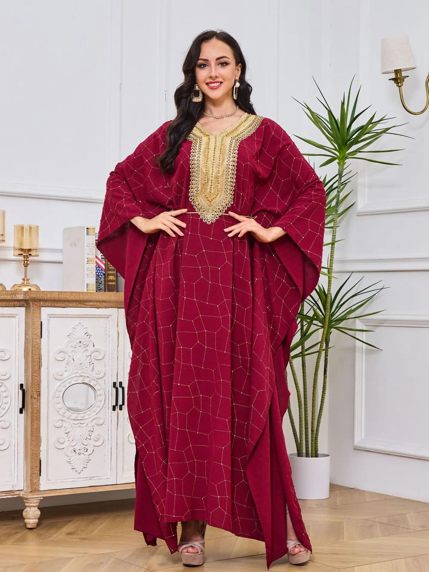 Lace & Legacy – Embroidered Party Abaya for the Arab Woman in America