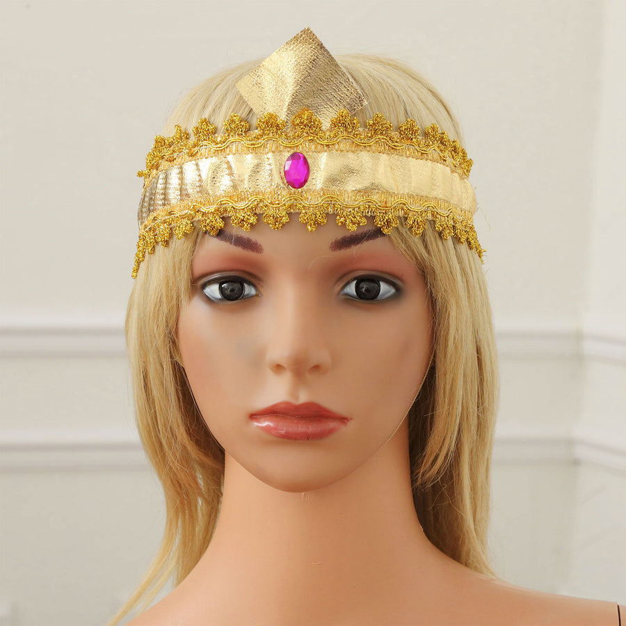 Pharaoh & Cleopatra Luxury Cosplay Set – Gold Trim Egyptian King & Goddess Costume