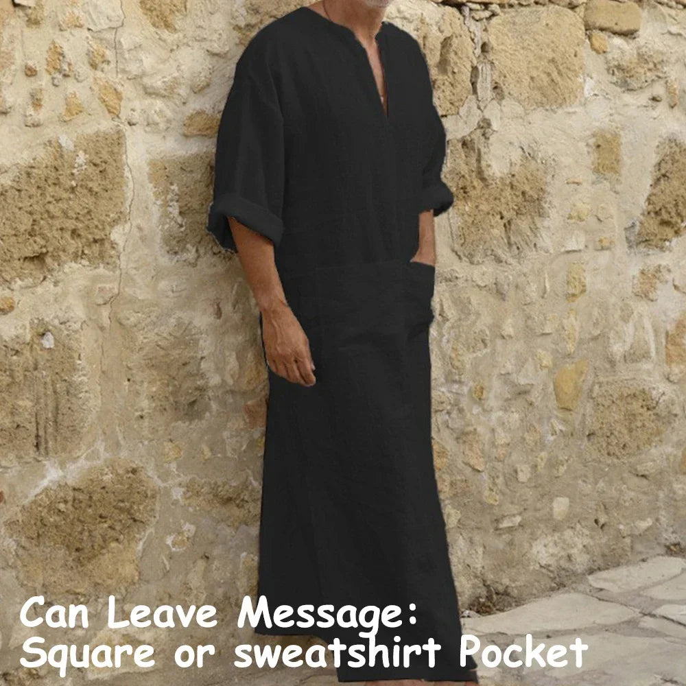 Short Sleeve Solid Color Men Muslim Islamic Kaftan Robe Jubba Thobe Kaftan Muslim Robe Casual Dubai Saudi Arabia Abaya Robes 5XL