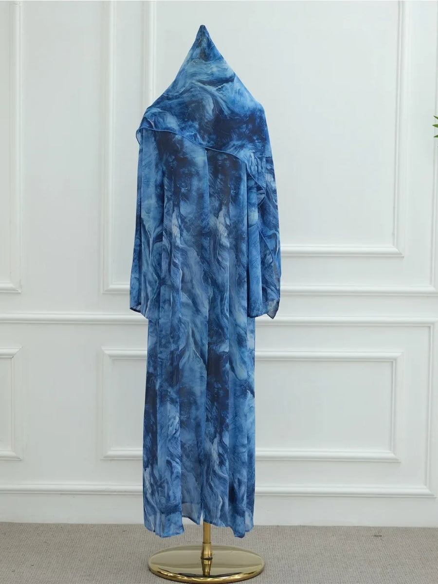 Printed Blessings – Cardigan Scarf Set for the Muslim Woman in America