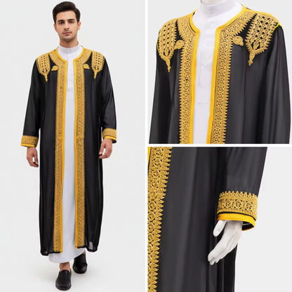 Men's Muslim Clothing Modest Fashion Abaya Thobes  for Muslim Men Modesty Dress Code Islamic Wear for Men
