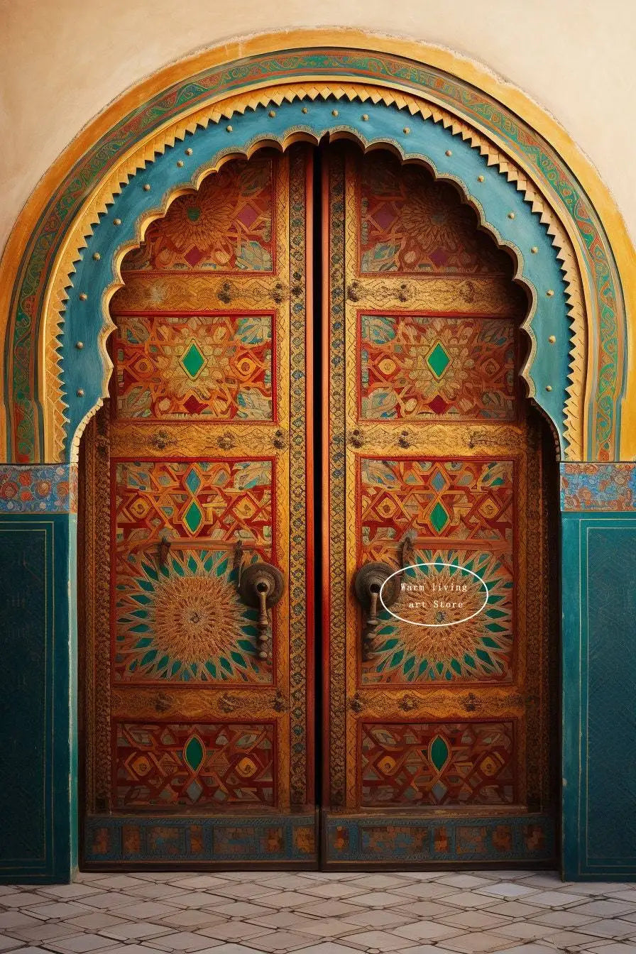 The Moroccan Door – Arabic Architecture Canvas Wall Art