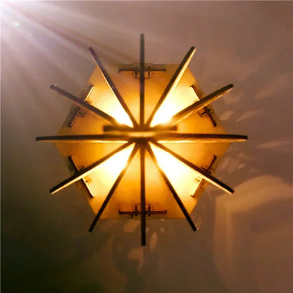 The Wooden Eid Pendant with LED Candlelight – Warmth That Glows with Faith
