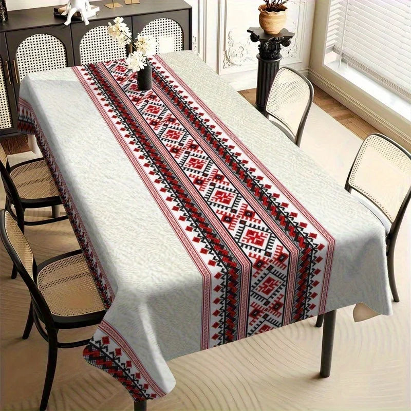 The Aztec Shield – Waterproof Geometric Tablecloth
