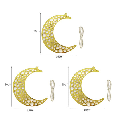 Ramadan Hanging Decoration Acrylic Eid Mubarak Moon Star Lantern Pendant Ramadan Decoration 2025 Eid Party Ornament Home
