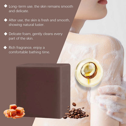 Coffee Skin-Nourishing Essential Oil Soap: Moisturizing, Water-Locking, Soothing for Sensitive Skin, with Rich & Dense Lather an