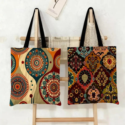 Persian Gardens – Classical Art Pattern Canvas Shoulder Tote