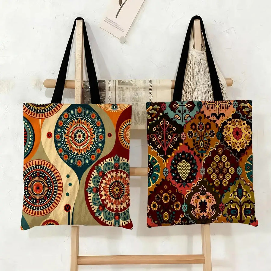 Persian Gardens – Classical Art Pattern Canvas Shoulder Tote