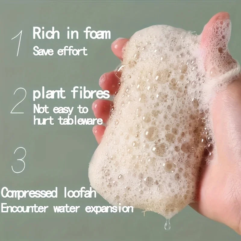 The Loofah Six – Natural Bamboo Fiber Exfoliating Sponges (6-Pack)