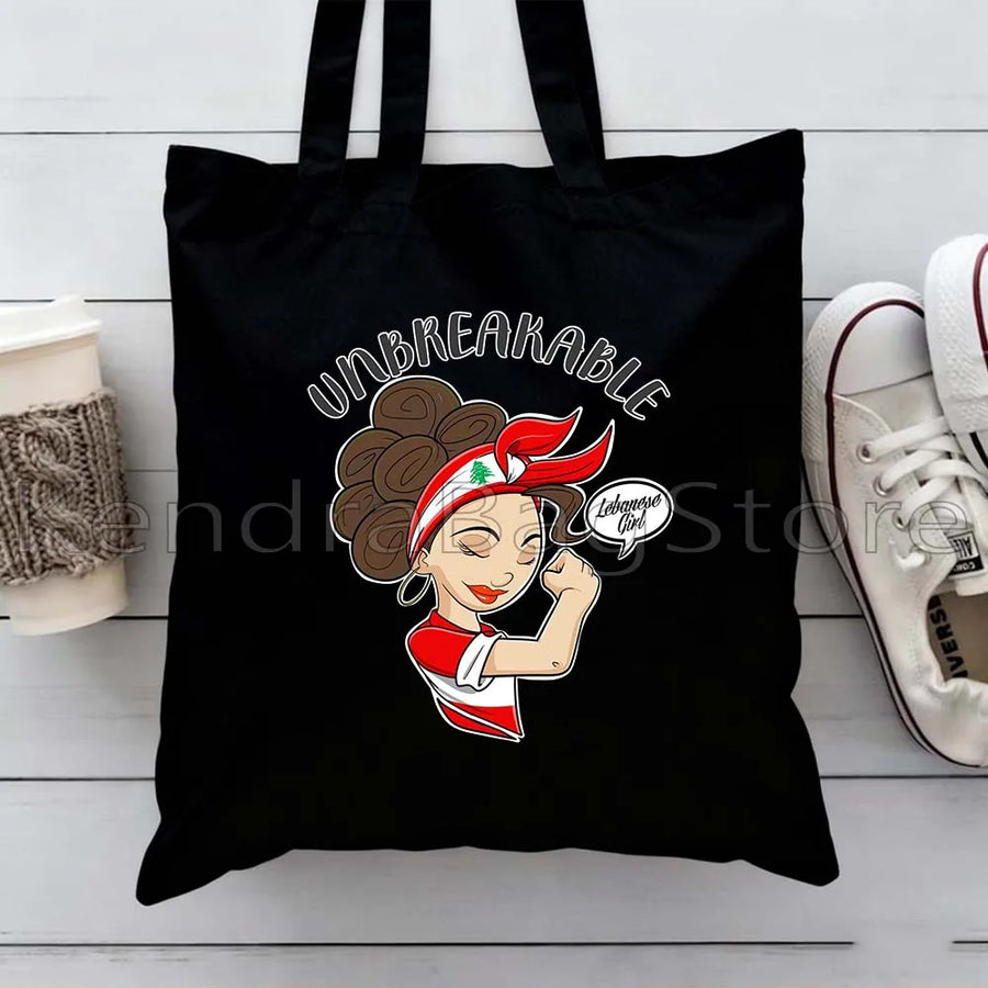 Ya Beirut – Lebanon Flag Heart Canvas Shoulder Tote