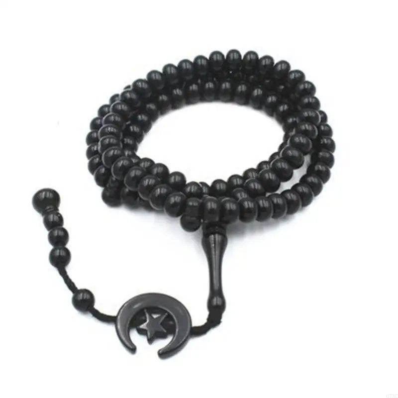 G7NC Tasbih Prayer Beads Wrap Bracelets Tasbih Prayer 99 Worry Beads Misbaha Beads