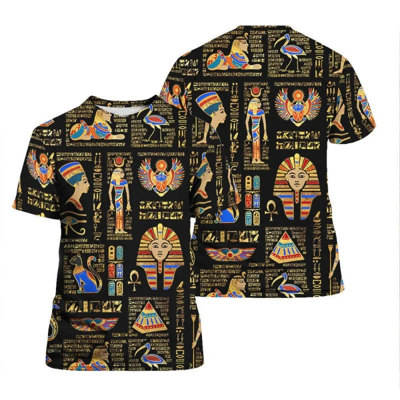 Anubis 3D T-Shirt – Men's Ancient Egyptian Pharaoh Print, Summer Casual Tee