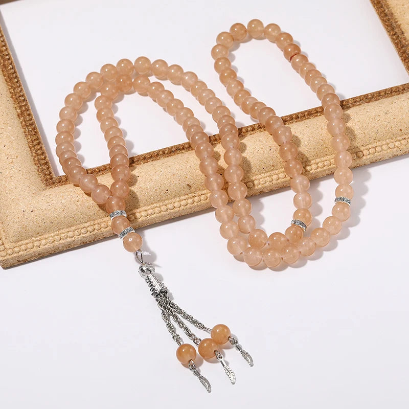 Handmade 99 Beads Tasbih Prayer Rosary Beads Bracelet Fashion Decorative Tassels Bracelet Islamic Religion Jewelry Party Favor