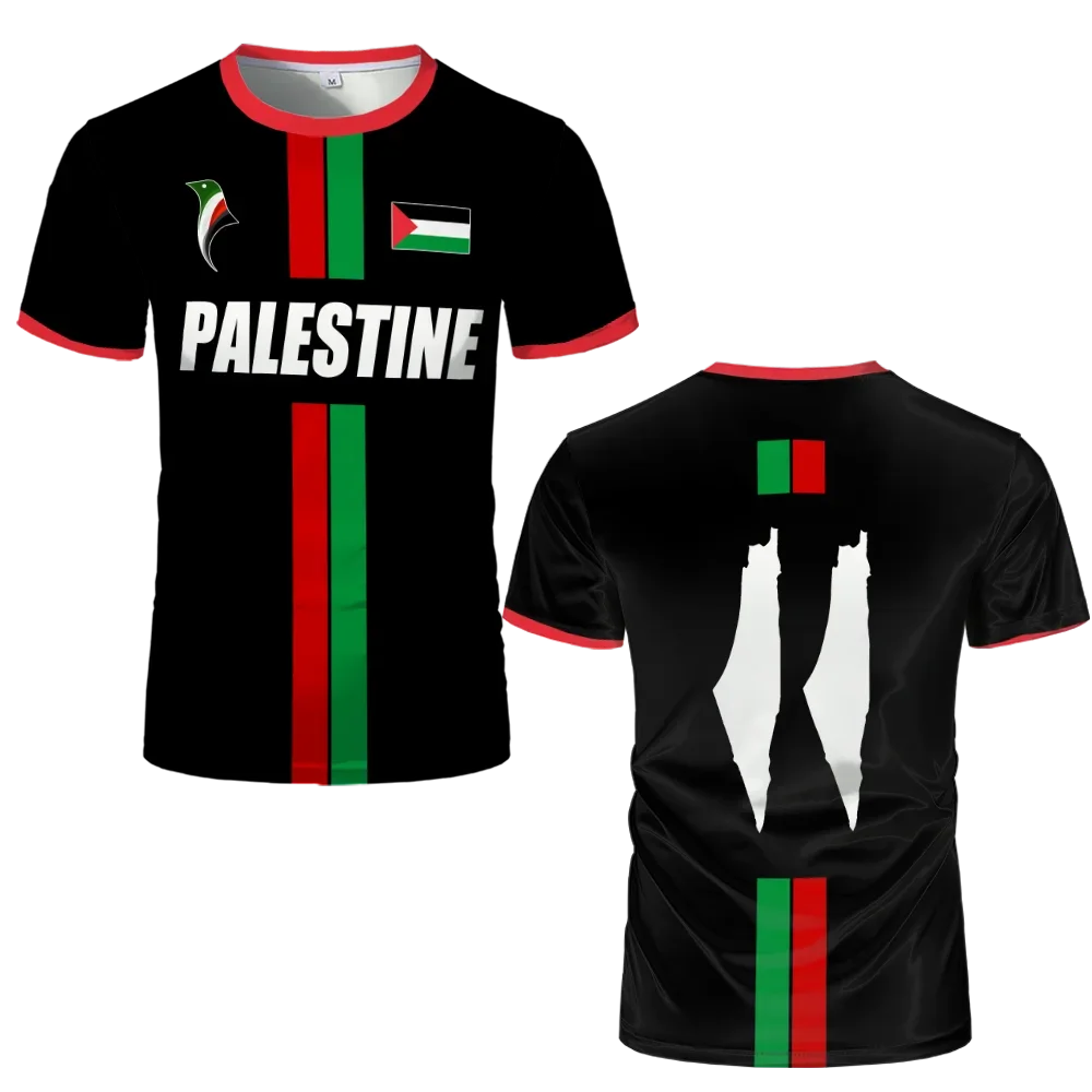 New Palestine Football T-shirts Summer Men's Women Palestinian Jersey Gaza Kid's Tees Gifts Wholesale Unisex T Shirt Summer