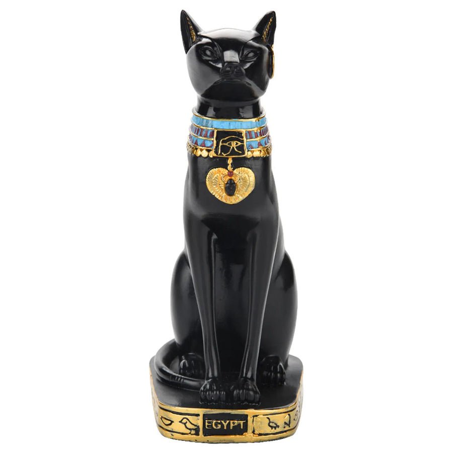 Egyptian Cat Resin Figurine – Handcrafted Bastet Ornament for Home & Gift