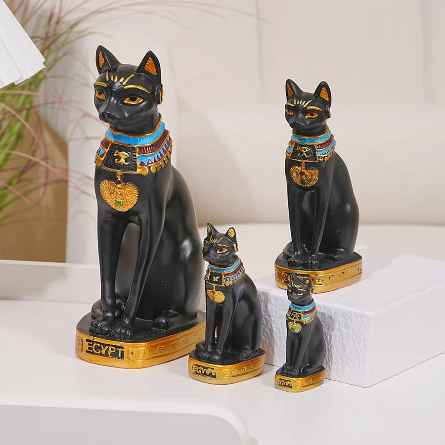 Bastet Resin Ornament – Handcrafted Egyptian Cat Guardian, Museum-Style Decor