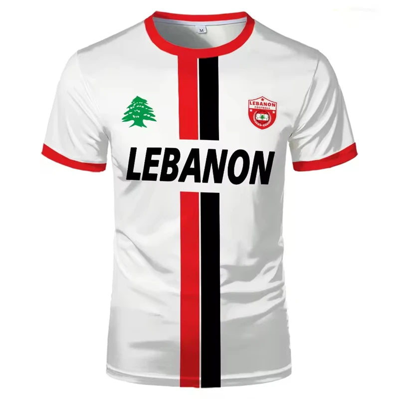 Lebanon Football Jersey T Shirts Adult & Kids Oversized Digital 3d Print Sports Soccer Uniforms Men's Lebanese Flag Clothing GYM