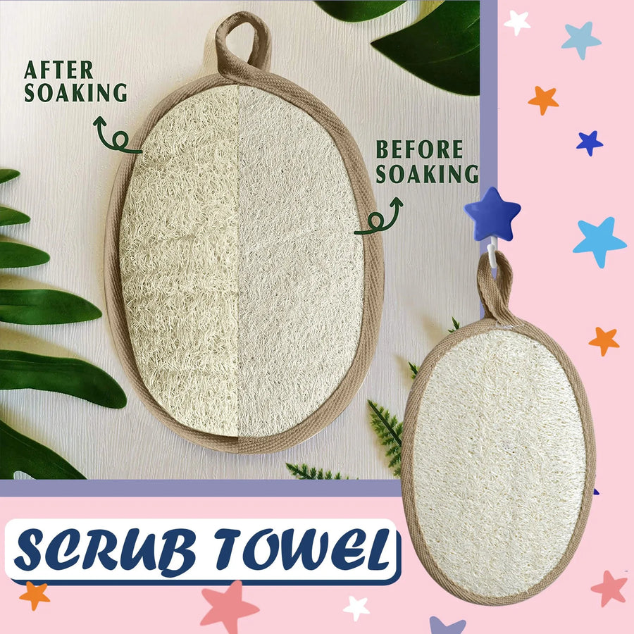 The Shower Loofah – Natural Body Scrubber with Hook (1 Piece)