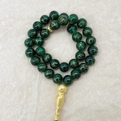 Middle East 10mm Beaded Bracelet Tassel Pendant 33 Prayer Beads Islamic Muslim Tasby Muhammad Rosary Tasbih Tasbeeh Unisex Gifts