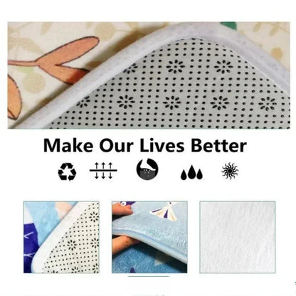 Ramadan Kareem Muslim Prayer Floor Mat Soft Poly Kneeling Rug for Islam Festival Worship Non-Slip Carpet for Home or Mosque Area