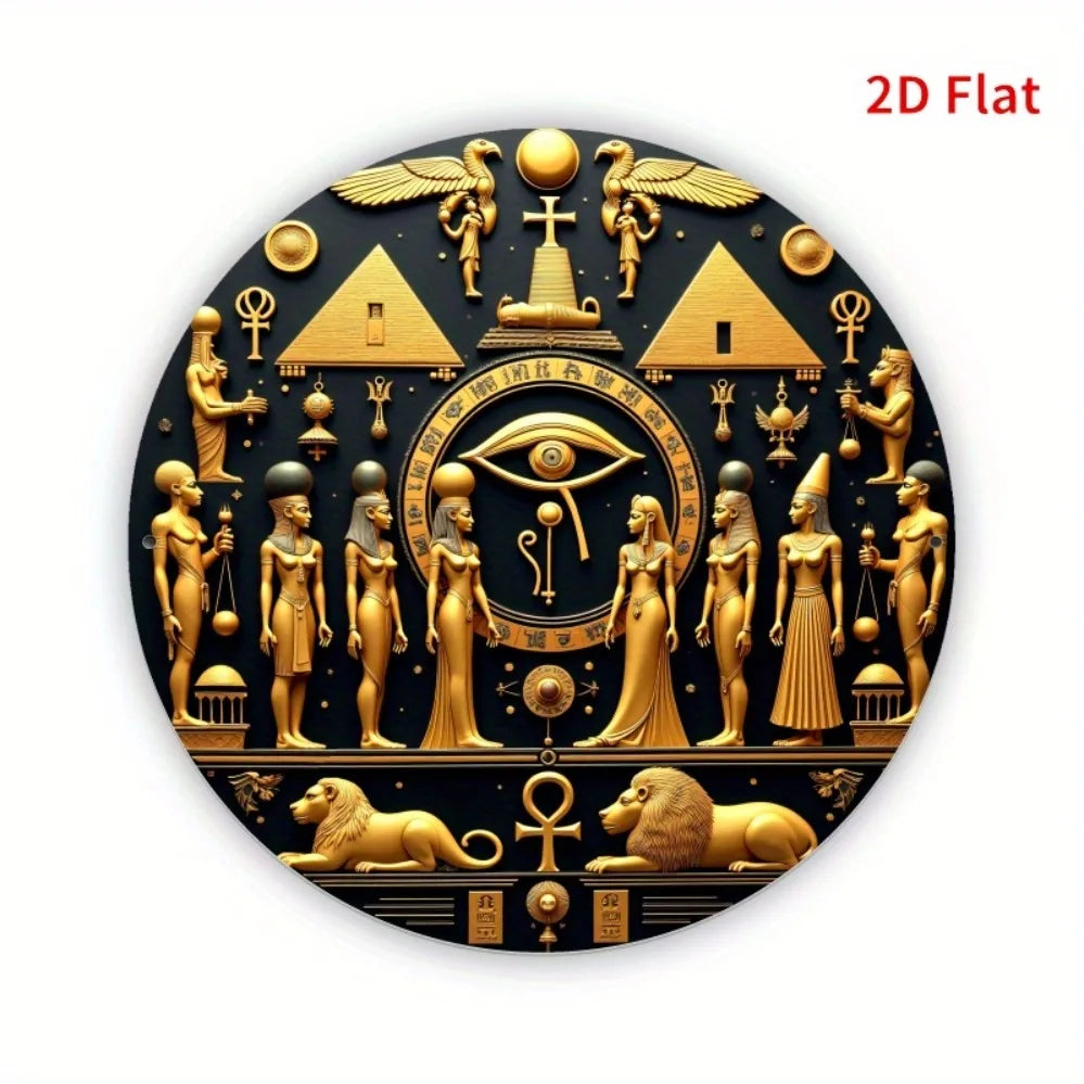 Ancient Egypt Round Medallion – Wall Decor for Themed Restaurants, Museums & Homes