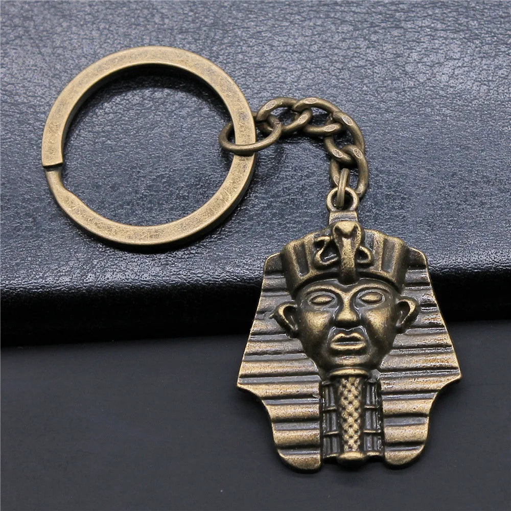 Eye of Horus & Pharaoh Keyring – Egyptian Charm, Creative Gift Accessory