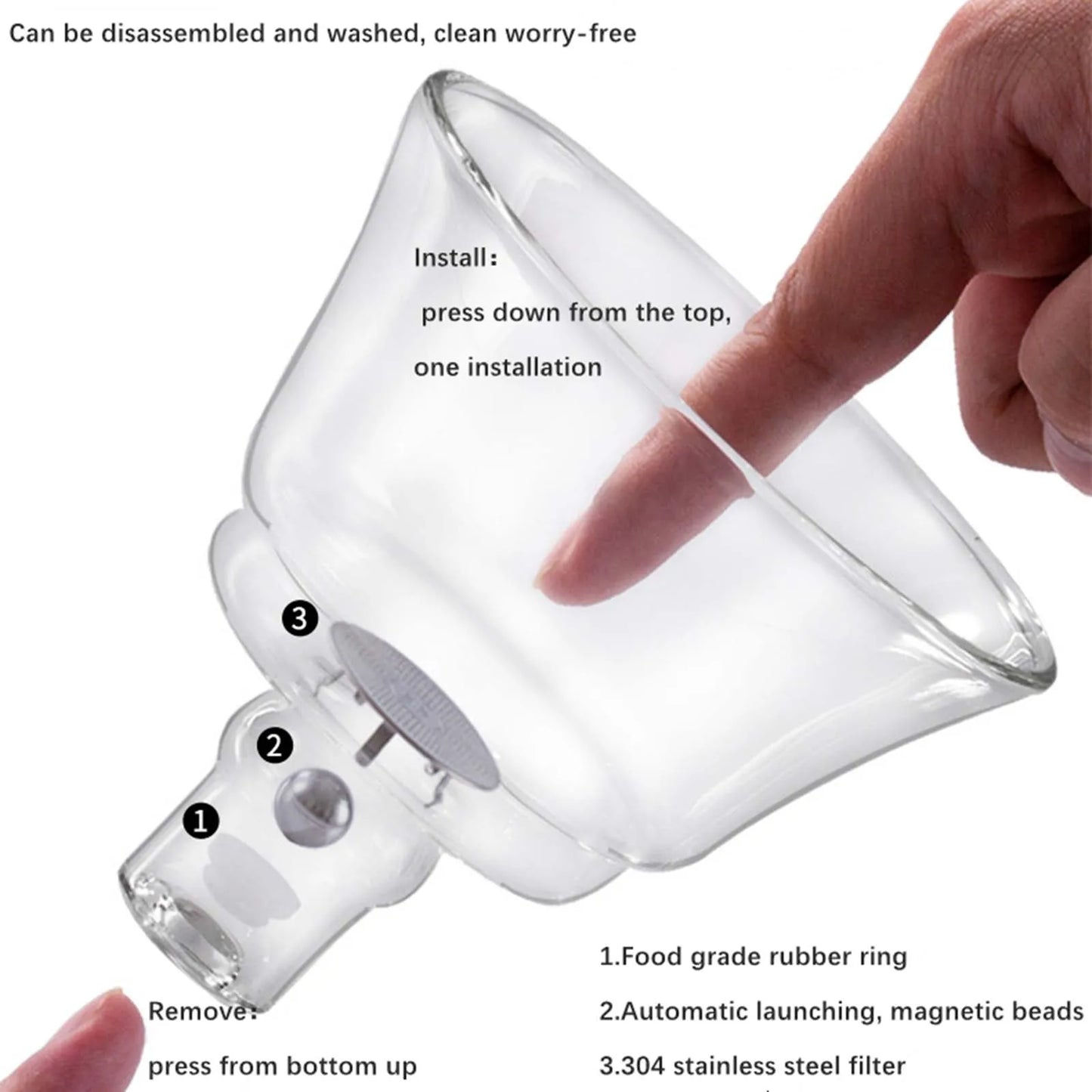 Kungfu Glass Tea Set Magnetic Diversion Rotating Semi Automatic Glass Teapot for Table Decor Office Birthday Gift New Year Home