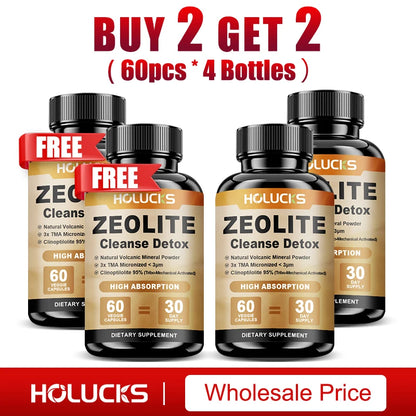 Zeolite Cleanse Detox Supplement, Supports Kidney Repair, Full Body, Liver & Colon Detox, for Mental Clarity & Focus