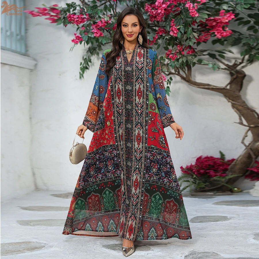 Zahraa Ramadan – The Rhinestone Floral Abaya for the Muslim Woman in America