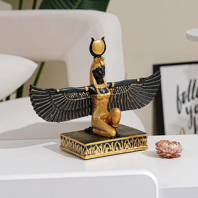 Isis Goddess Resin Statue – Light Luxury Egyptian Decor for Entryway & TV Cabinet