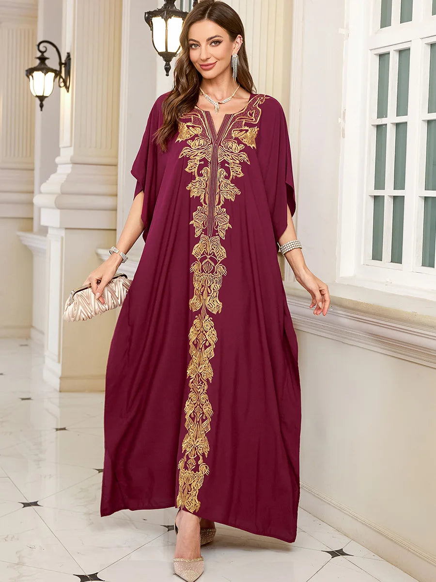 The Plus Size Moroccan Cover-Up – Embroidered Kaftan for the Arab Woman in America