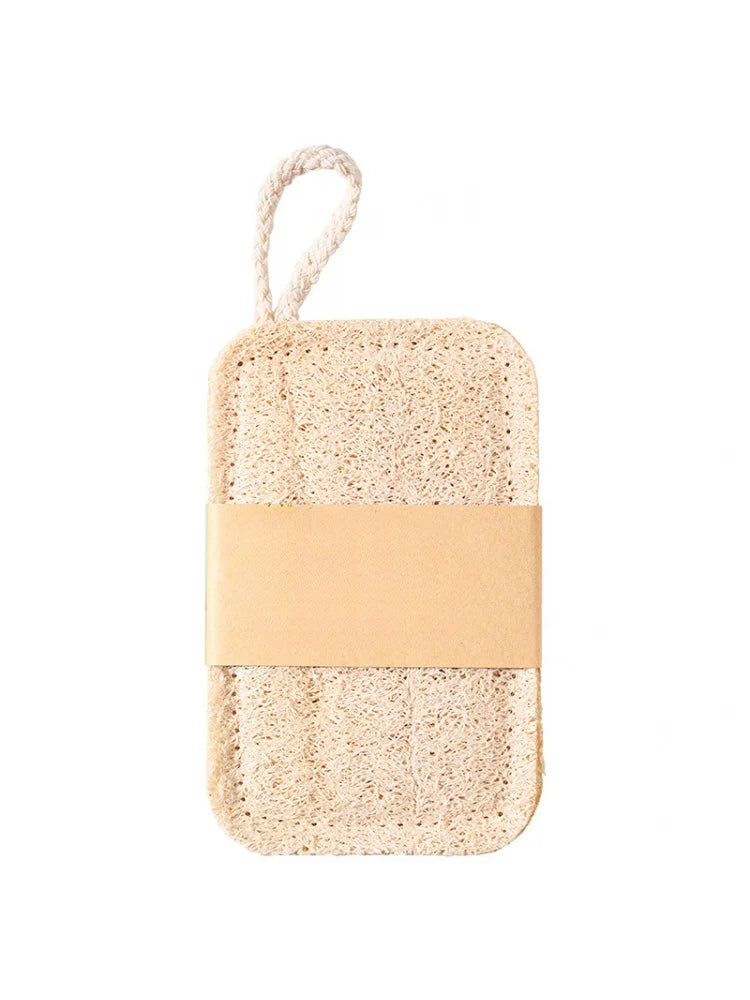 The Loofah Six – Natural Bamboo Fiber Exfoliating Sponges (6-Pack)