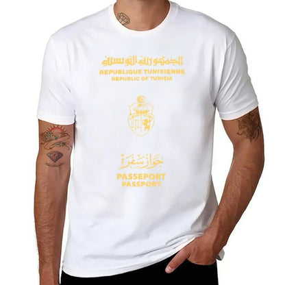 Tunisia Tunisian passport T-Shirt Short sleeve tee boys animal print T-shirt men mens designer clothes new in tops & tees manga