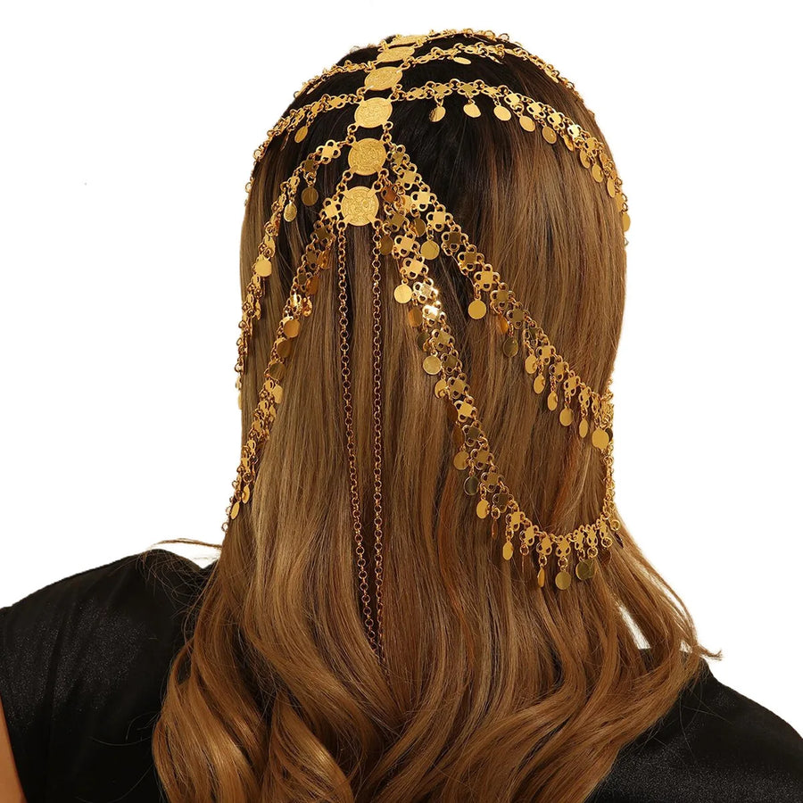 Crown of the East – Gold Coin Headdress for the Arab Bride in America