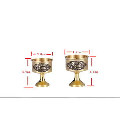 The Brass Vessel – Handcrafted Golden Offering Bowl