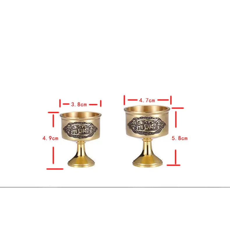The Brass Vessel – Handcrafted Golden Offering Bowl