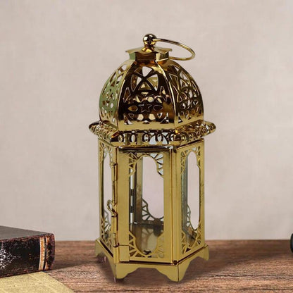 Moroccan European Wind Candlestick Lamp Stand Candle Holder Candlestick Desktop Candlelight Decoration Living Room Tealight